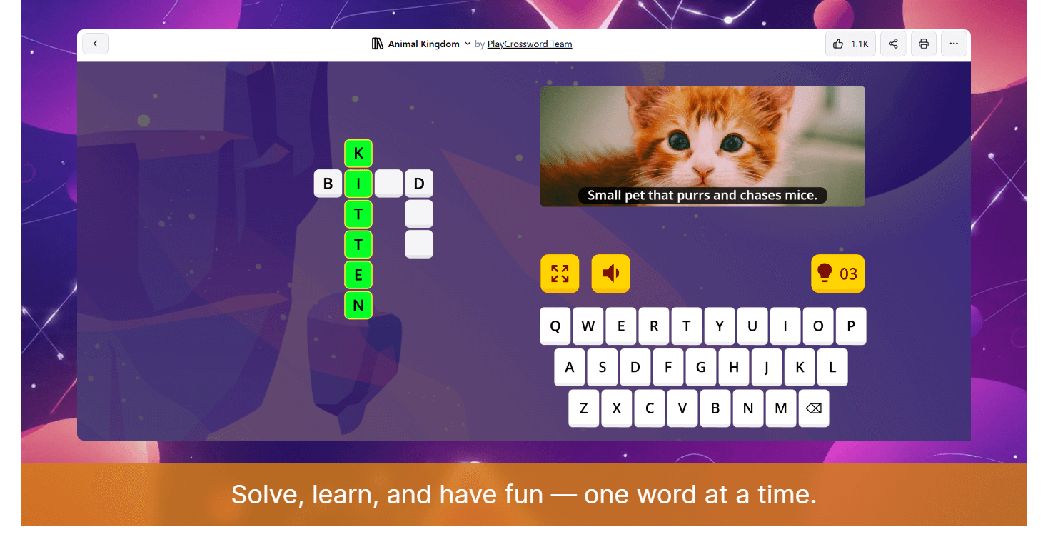 A user interacting with the PlayCrossword platform
